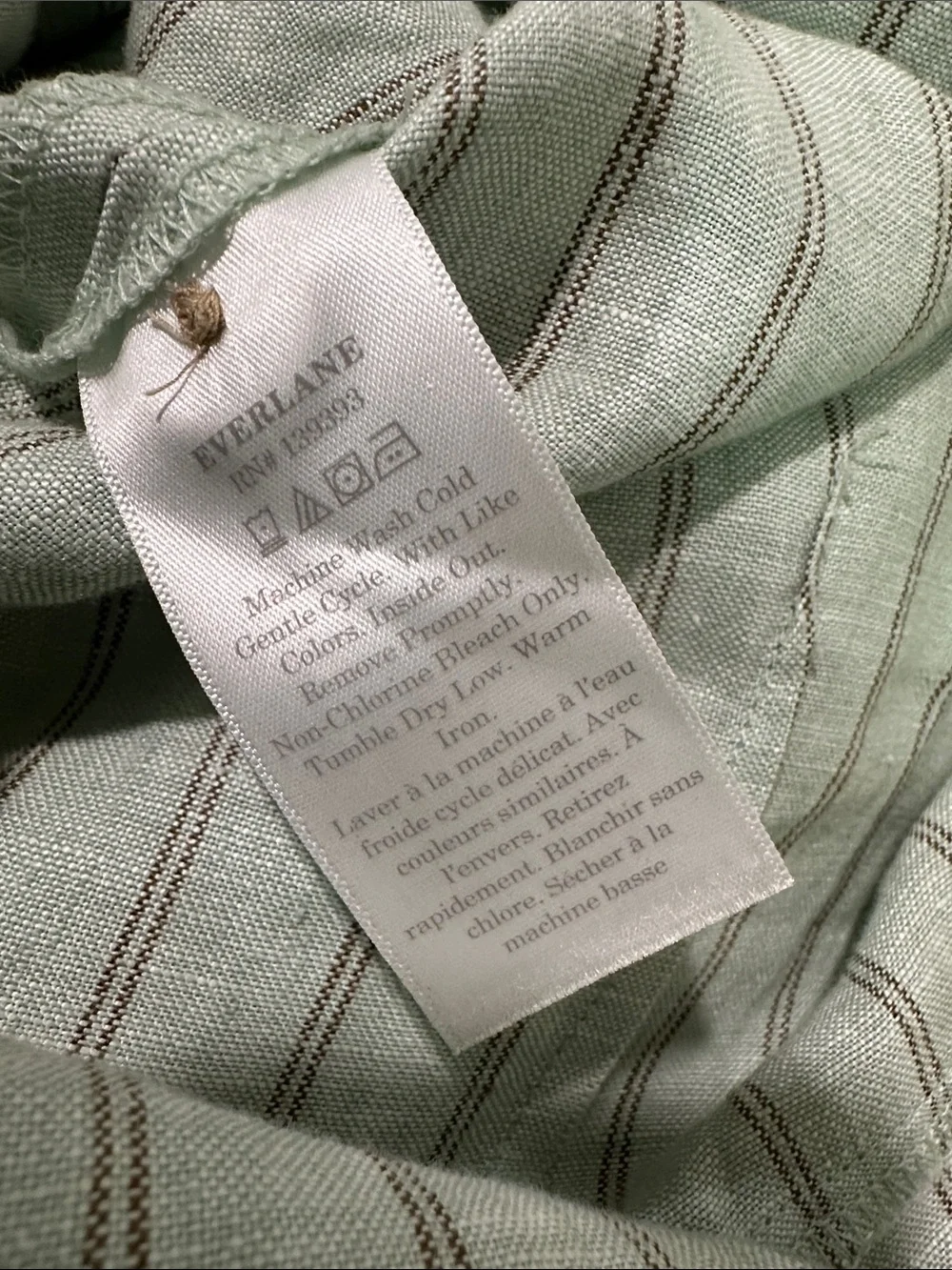Everlane Linen Picnic Jumpsuit Seafoam